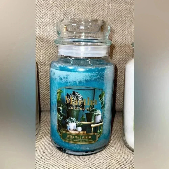 NWT Martha Stewart Home Designer Large 2 Wick Scented Candle Glass Jar w/Lid - Picture 6 of 9